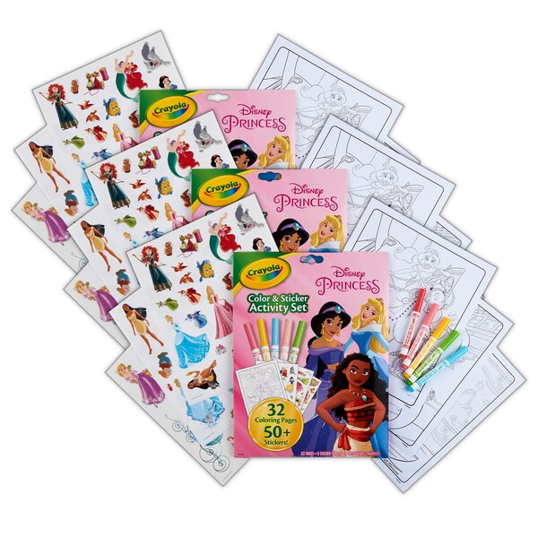 Crayola Color & Sticker Activity Set, Princess, 3PK 04-2745 - main